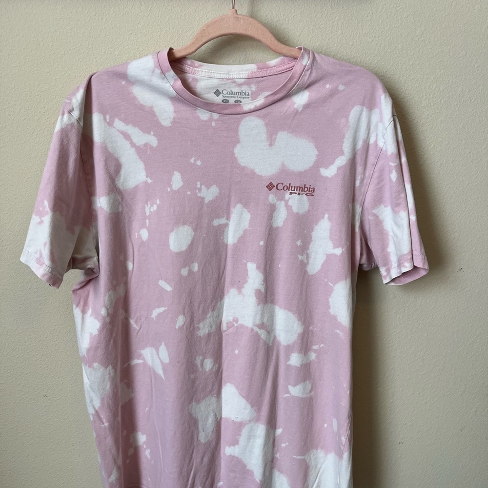 Columbia Pink and White Casual Tee